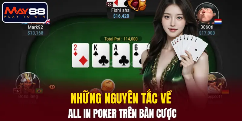 Những nguyên tắc về All in poker trên bàn cược Những nguyên tắc về All in poker trên bàn cược